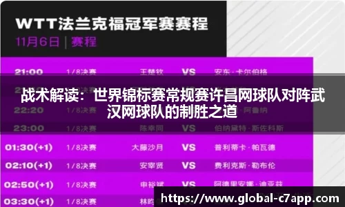 战术解读：世界锦标赛常规赛许昌网球队对阵武汉网球队的制胜之道